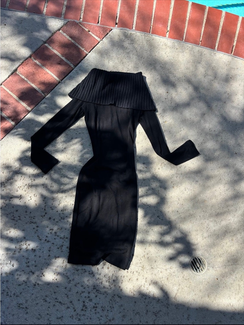 Alice + Olivia Wool Cowl Neck Knit Midi Dres